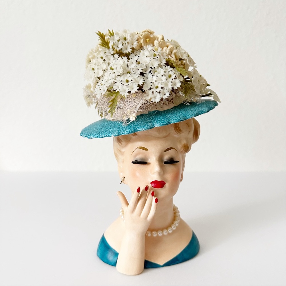 SOLD on Ⓜ️ | Vintage 1950’s Mid Century Napcoware Lady Head Vase - Planter